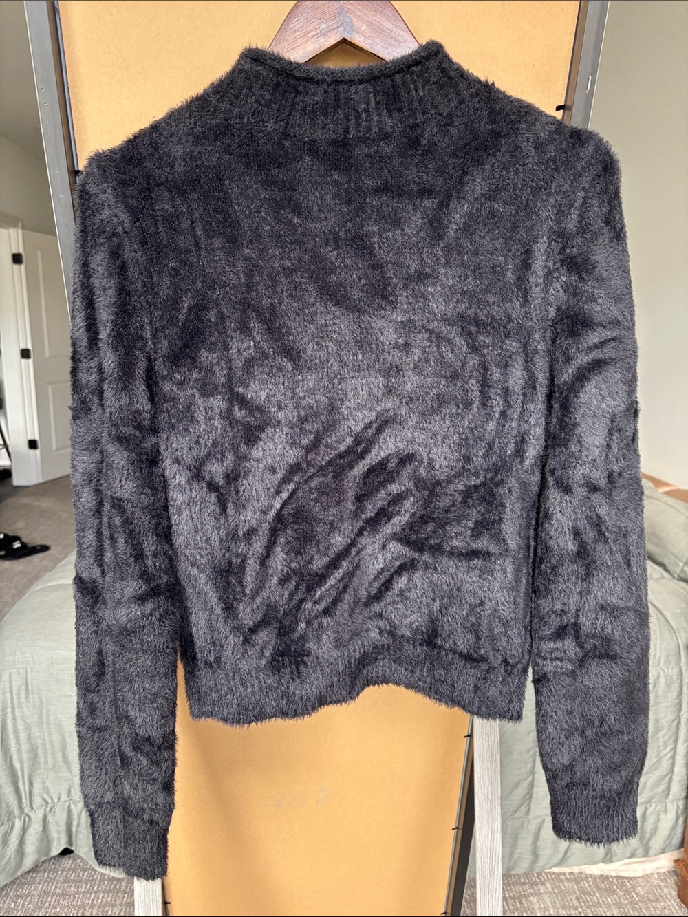 Universal Thread Fuzzy Black Turtleneck Sweater